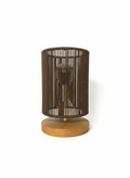 Cylinder Woven Rope Table Lamp: Mid-Century Texture