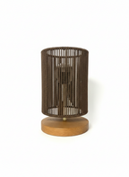 Cylinder Woven Rope Table Lamp: Mid-Century Texture