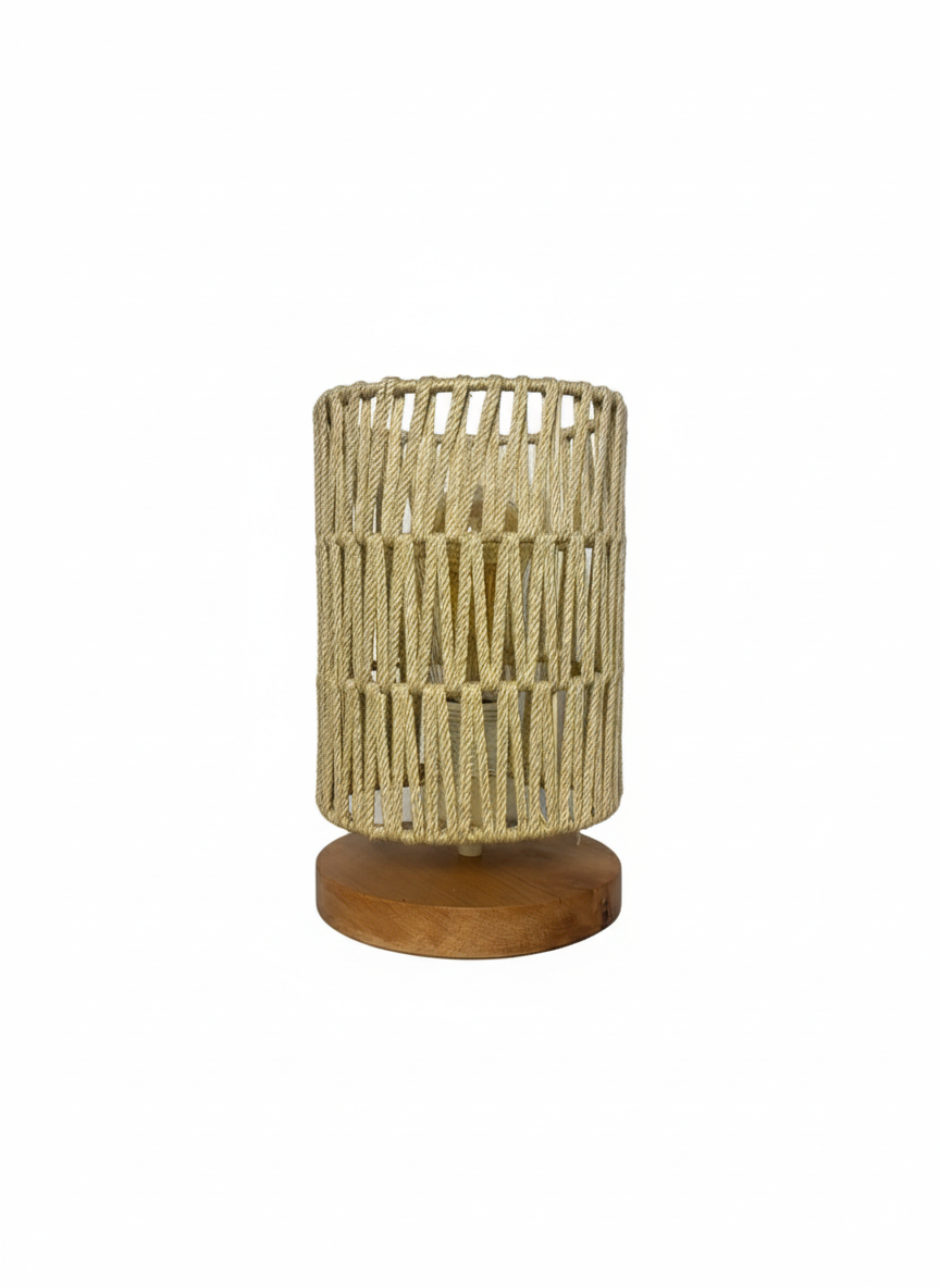 Seashell Woven Rope Table Lamp: Coastal Texture