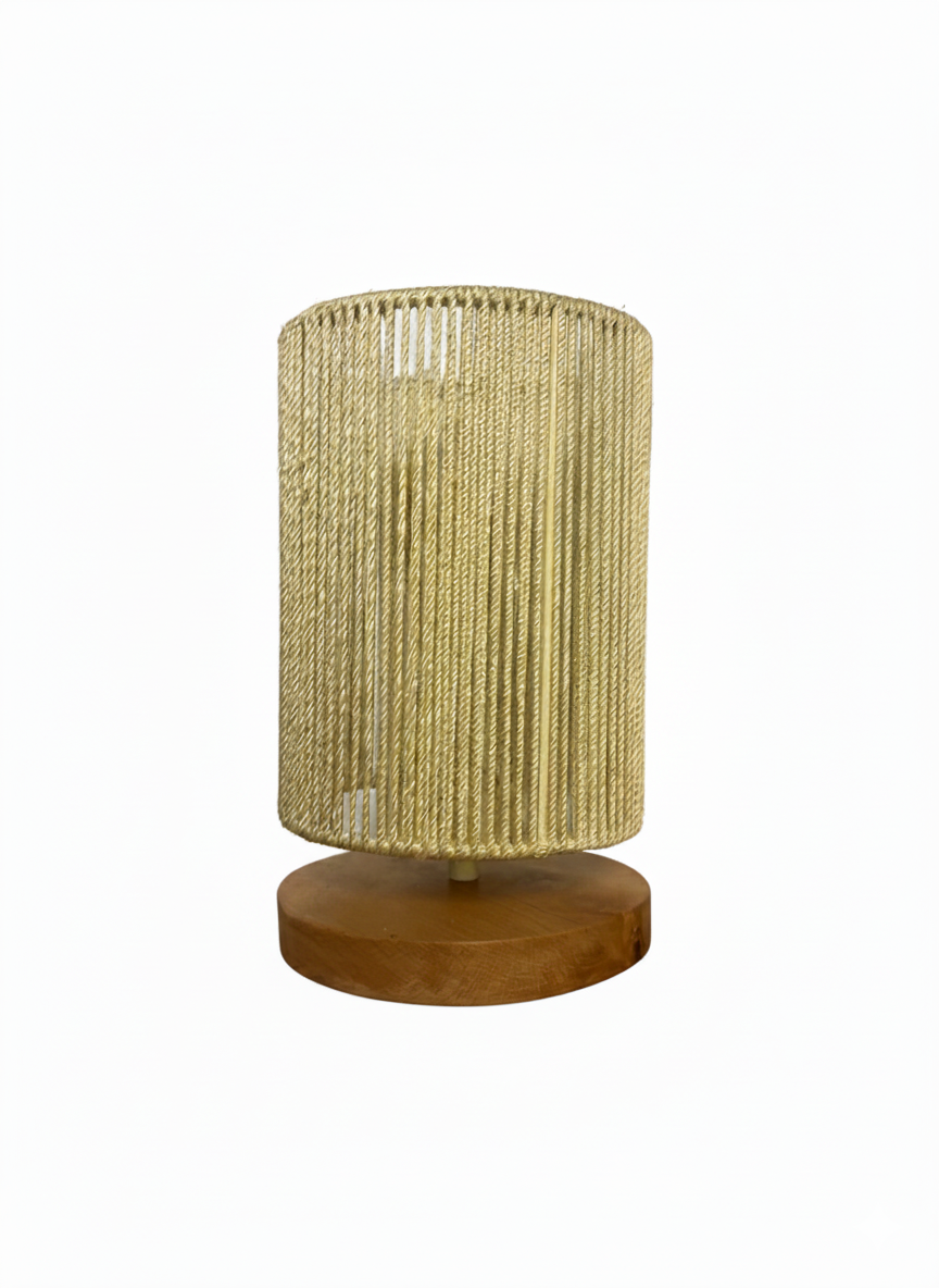 Honey Rope Table Lamp: Bright & Textured Accent