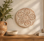 Sand Bloom Beige Pottery Wall Plate