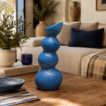 Cobalt Sculpt Pottery Vase