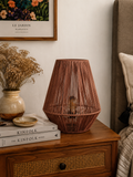 Pear Boho Style Lampshade - Reddish-Brown