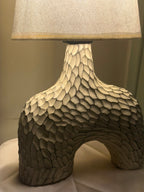 Arco Textured Pottery Table Lamp