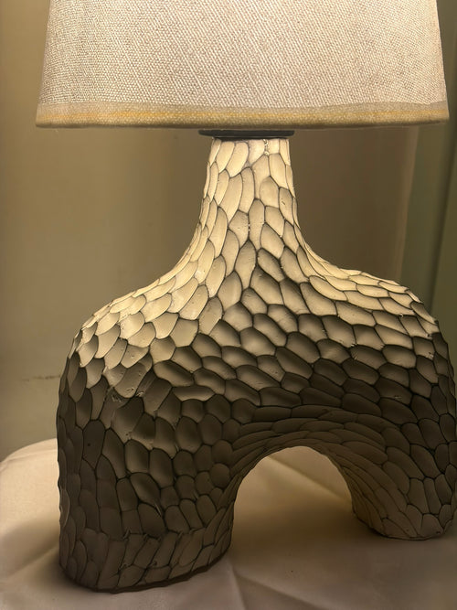 Arco Textured Pottery Table Lamp