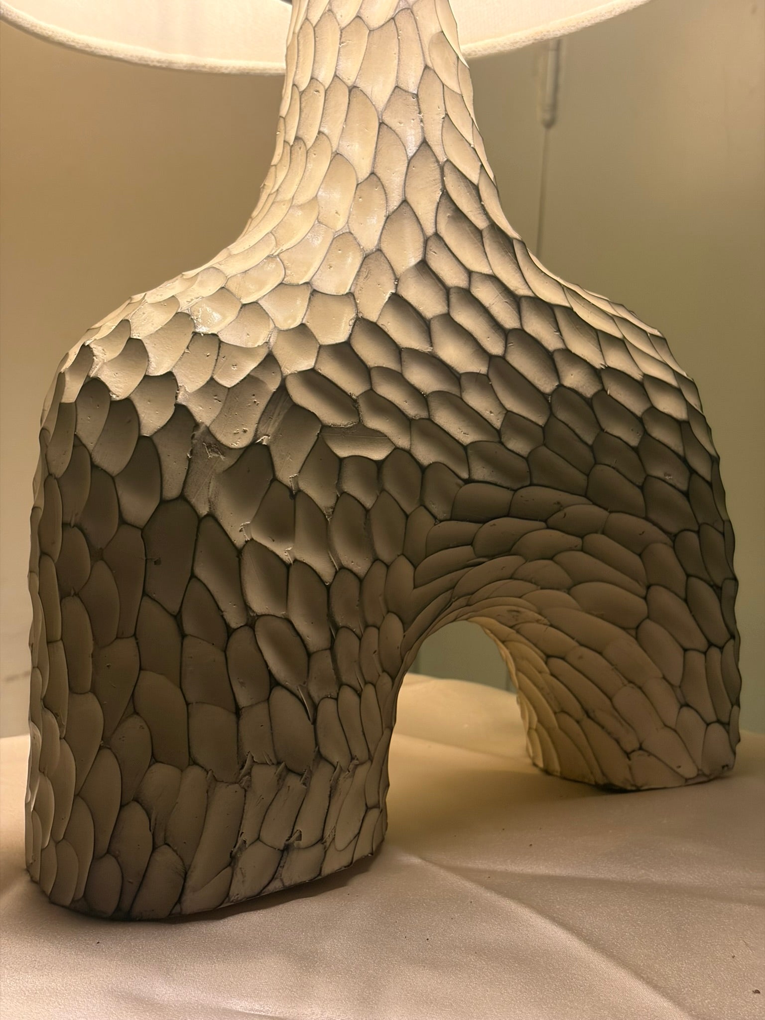 Arco Textured Pottery Table Lamp