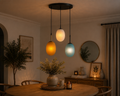 Aurora Trio Textured Glass Pendant Light