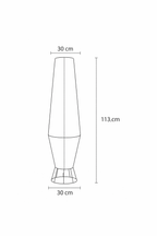 Pear Off White Woven Column Floor Lamp