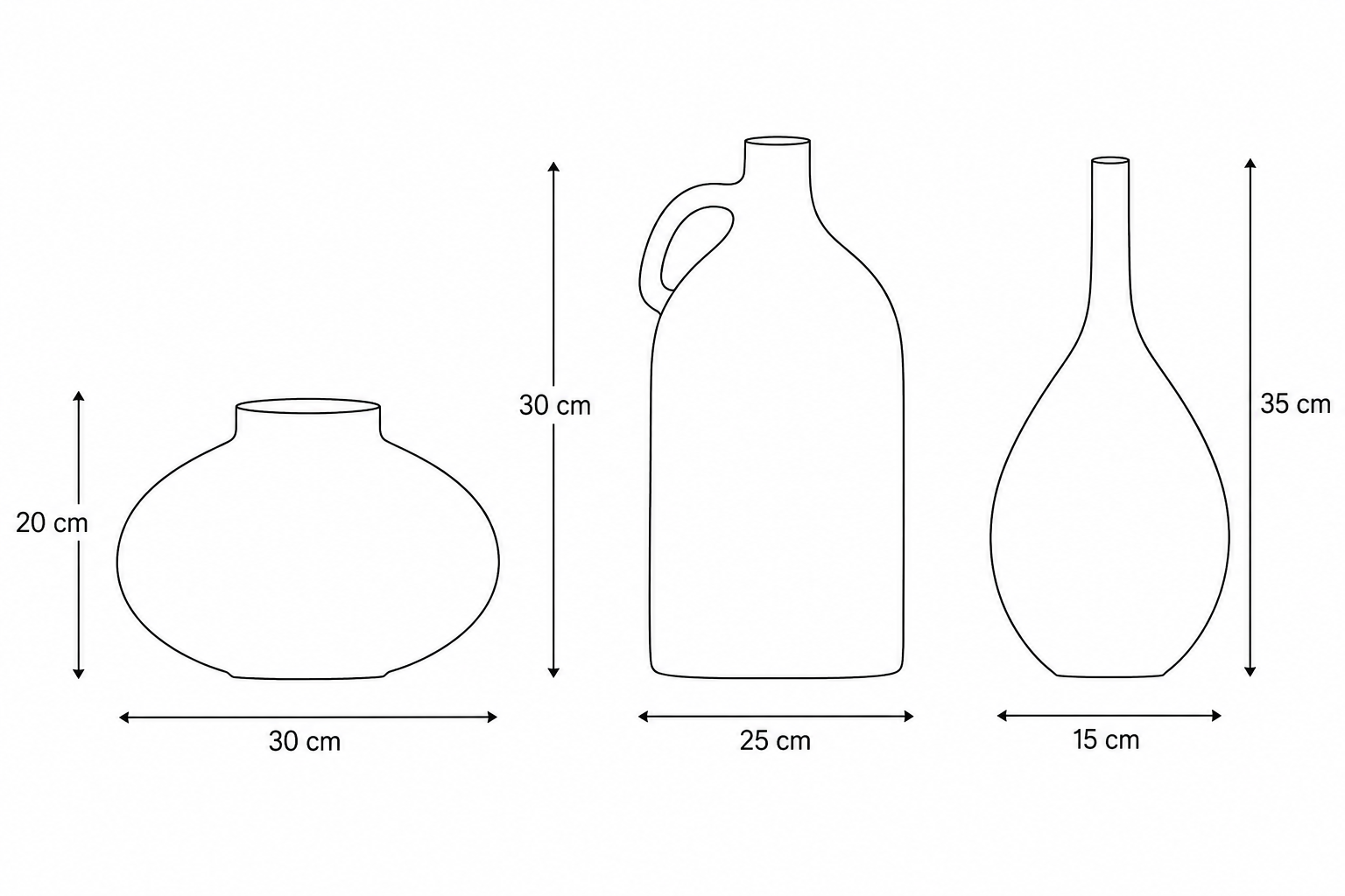 Ivory Silhouette Pottery Vase Set – Organic Minimalist Elegance