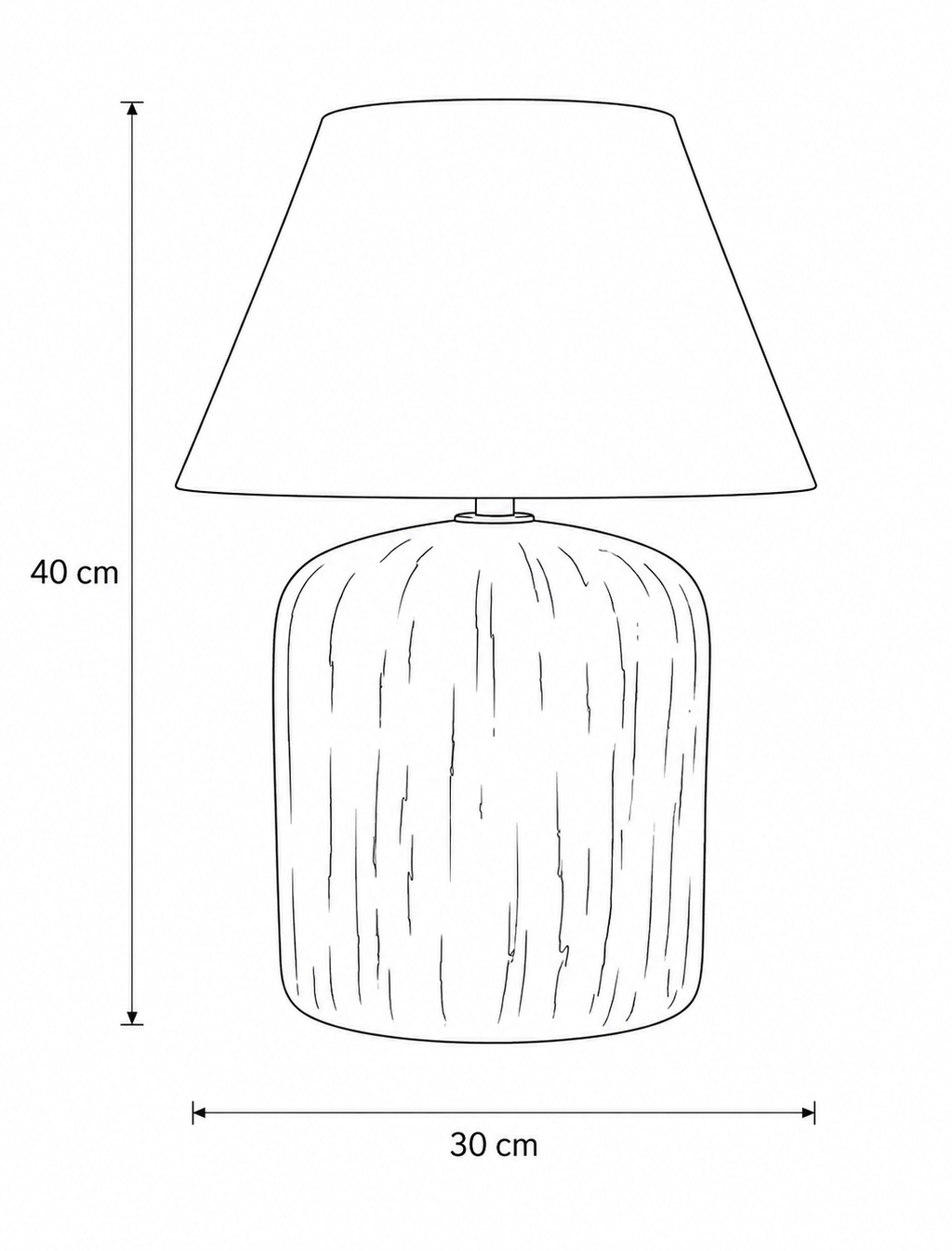 Midnight Strata Pottery Table Lamp
