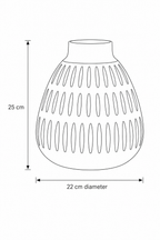 Noir Rhythm Carved Vase