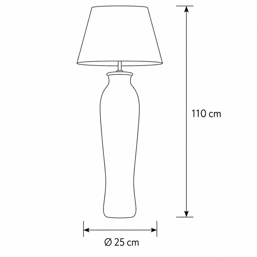 Ivory Monolith Pottery Floor Lamp
