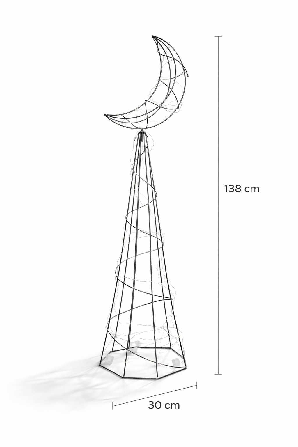 Crescent Metal Lantern Floor Lamp - Medium