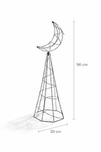 Crescent Metal Lantern Floor Lamp - Small