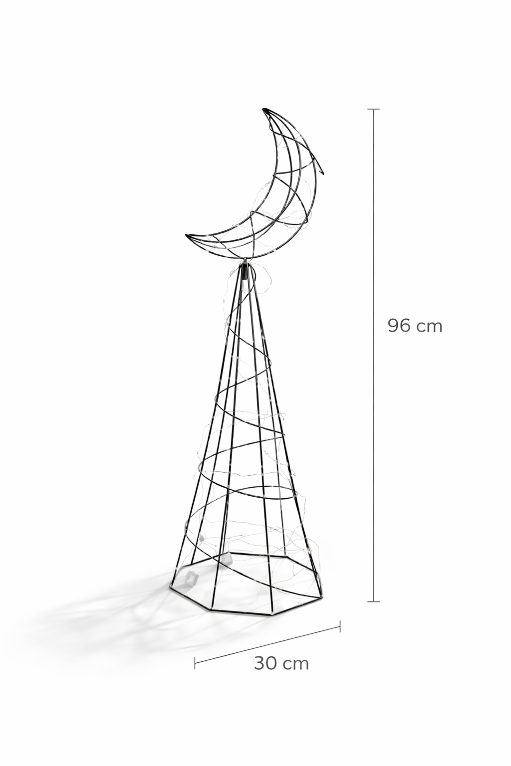 Crescent Metal Lantern Floor Lamp - Small