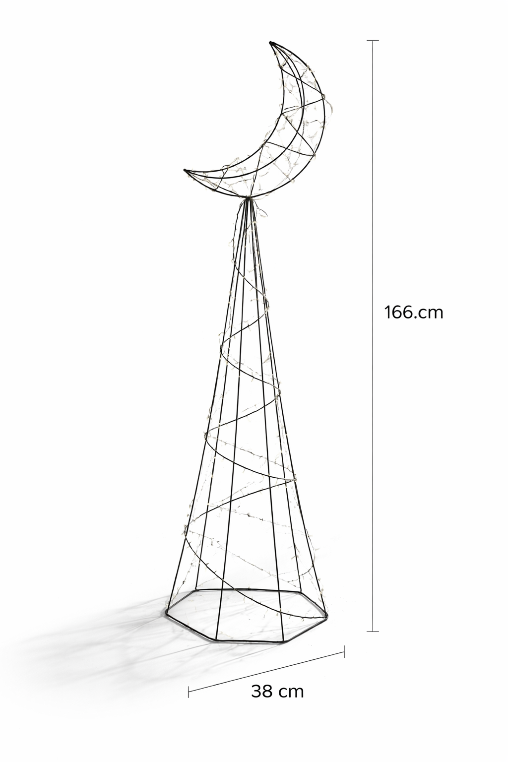 Crescent Metal Lantern Floor Lamp - Large