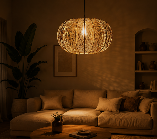 Artisan Woven Rattan Pendant Light