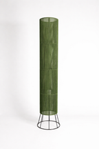 Olive Woven Column Floor Lamp