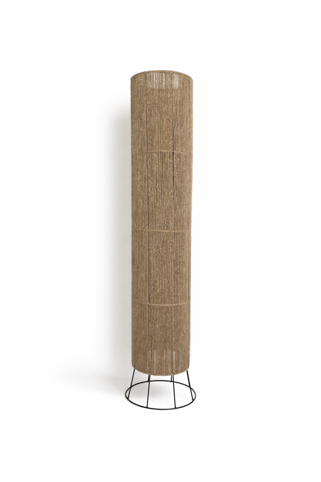 Natural Jute Woven Column Floor Lamp