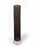 Brown Woven Column Floor Lamp