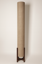 Natural Linen Column Floor Lamp: Mid-Century Modern