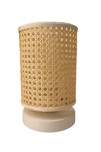 Cane Webbing Table Lamp: Natural Texture