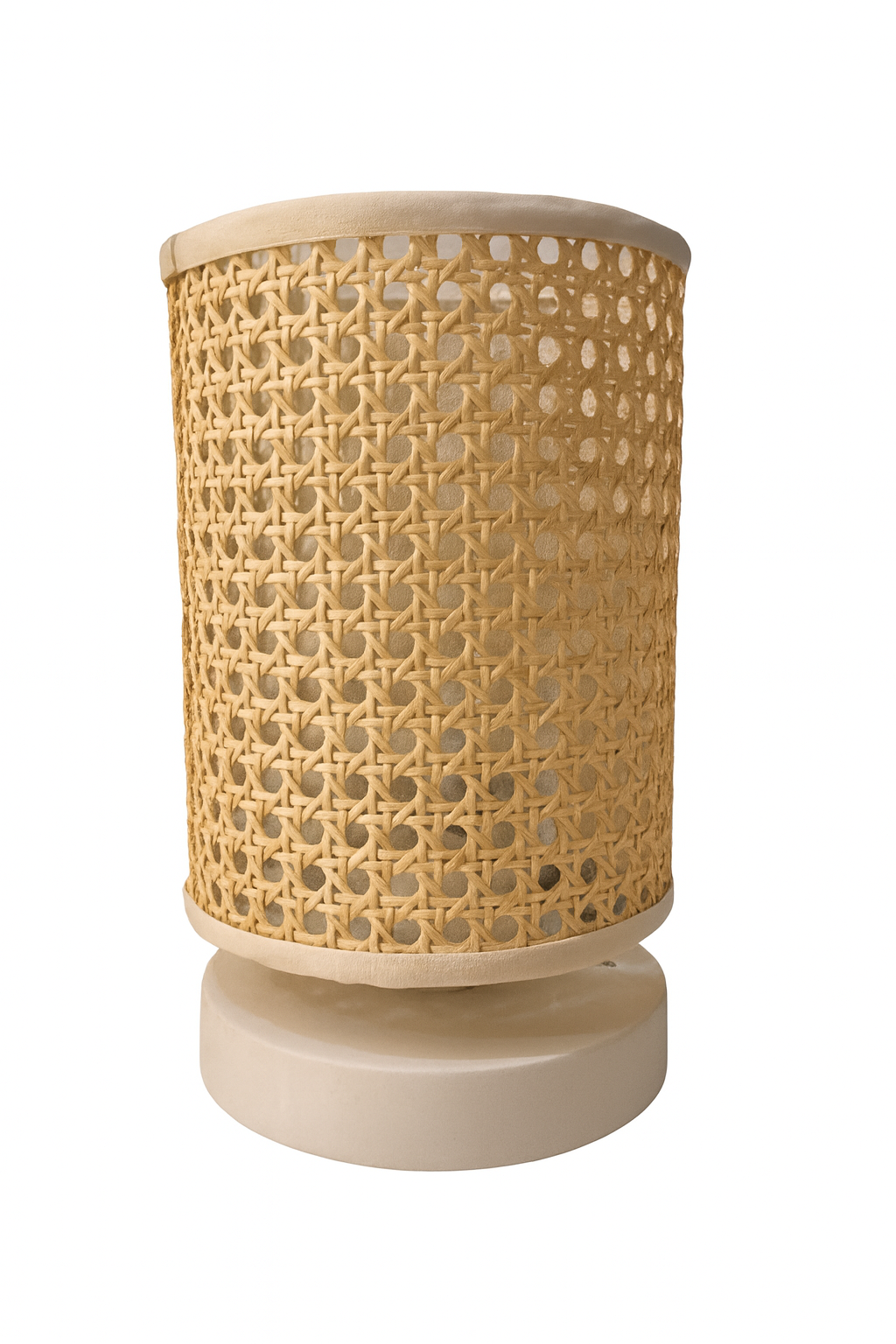 Cane Webbing Table Lamp: Natural Texture