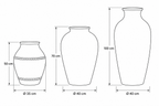 Terra Heritage Pottery Floor Vases — Set of 3