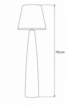 Terra Lace Pottery Floor Lamp — Antique Beige & Charcoal 115cm