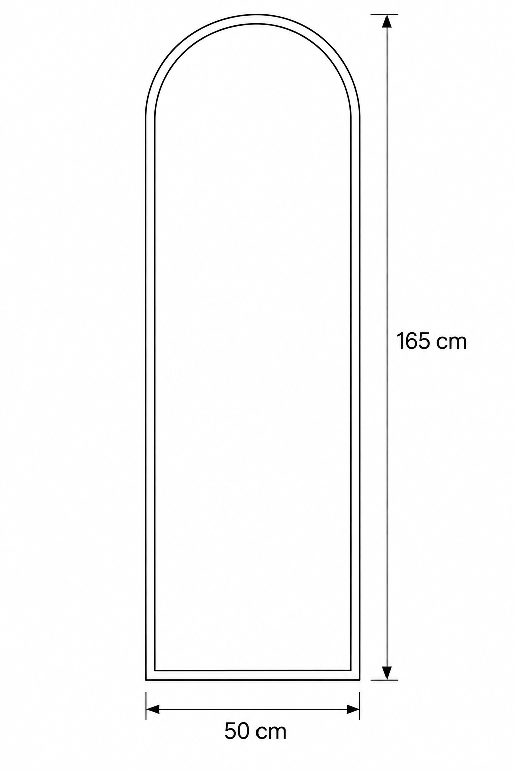 Arco Black Full-Length Mirror
