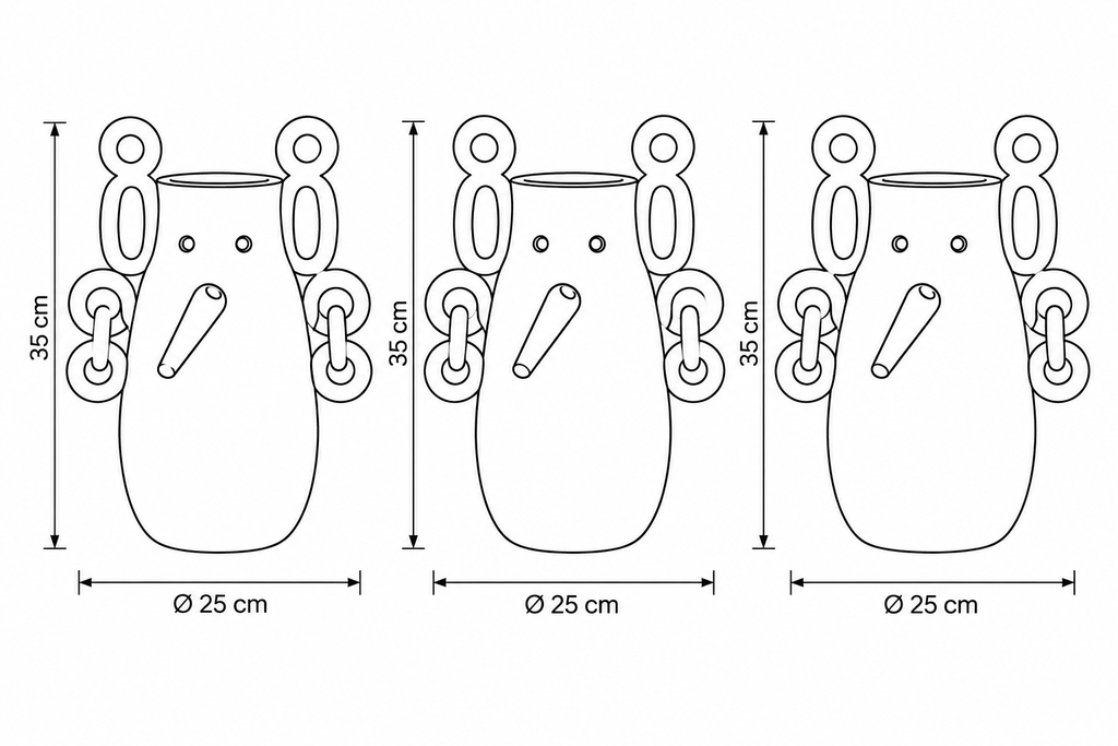 Playful Loop Decorative Vase