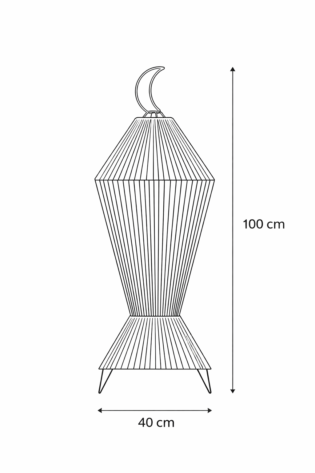 Natural Linen Lantern Floor Lamp