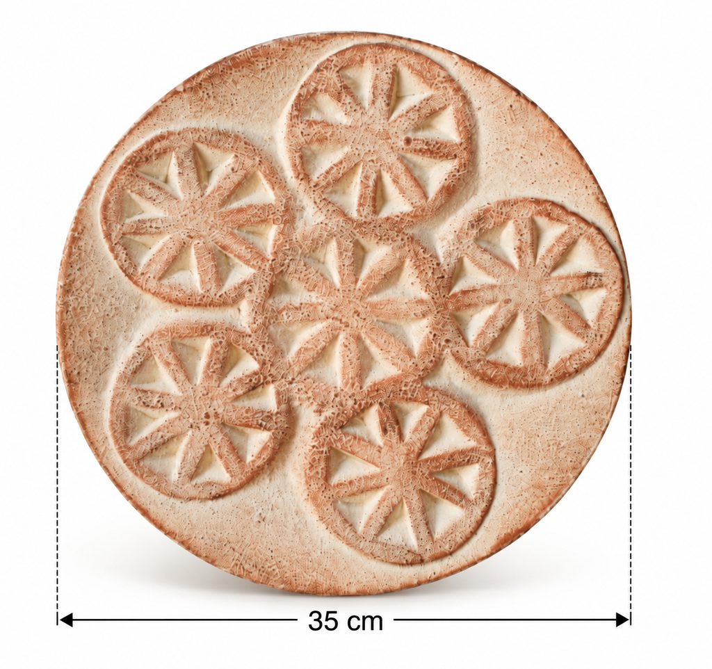 Sand Bloom Beige Pottery Wall Plate