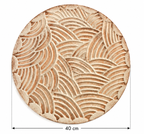 Dune Waves Cream & Beige Pottery Wall Plate