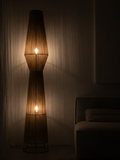Totem Linen Column Floor Lamp: Boho Style