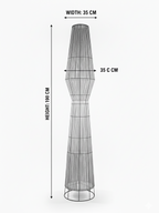 Totem Linen Column Floor Lamp: Boho Style