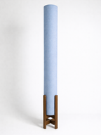 light sky blue Linen Column Floor Lamp: Mid-Century Modern
