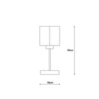 Steel Long Candle Table Lamp