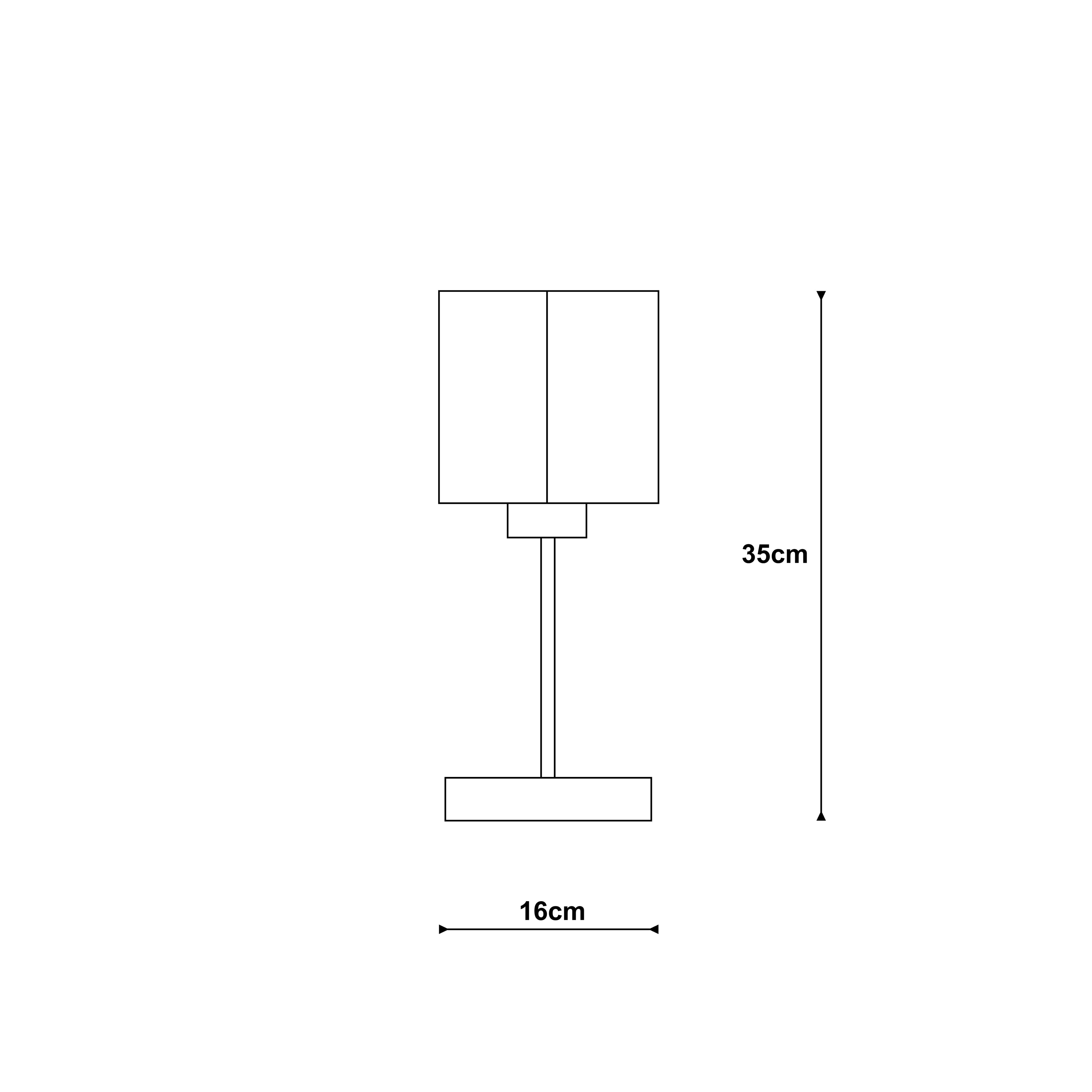 Steel Long Candle Table Lamp