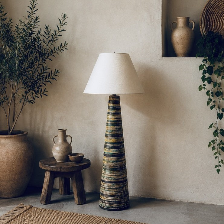Sahara Strata Pottery Floor Lamp