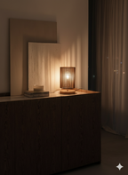 Cylinder Woven Rope Table Lamp: Mid-Century Texture