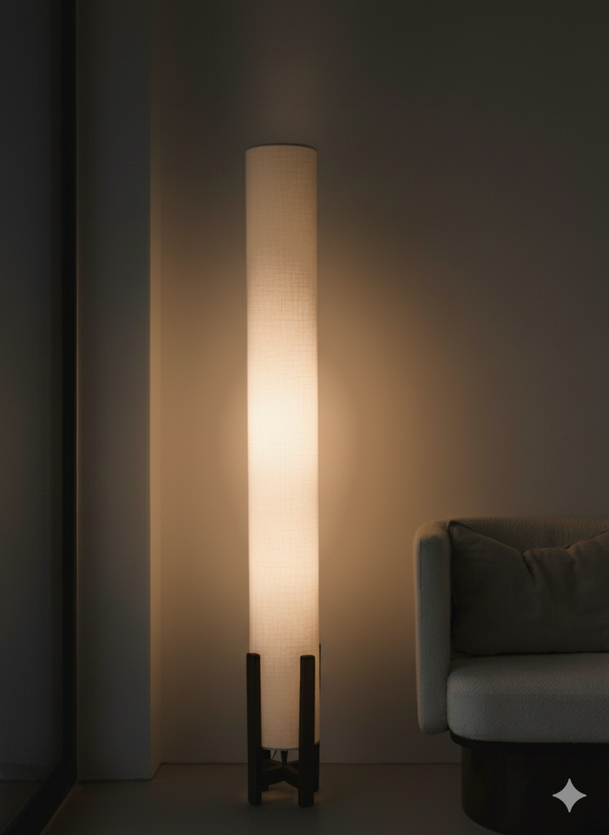 Modern Beechwood Floor Lamp