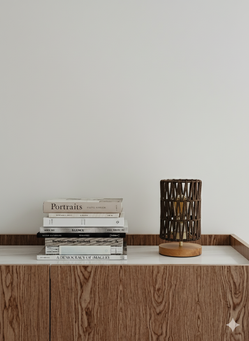 Artisan Woven Rope Table Lamp: Textural Accent
