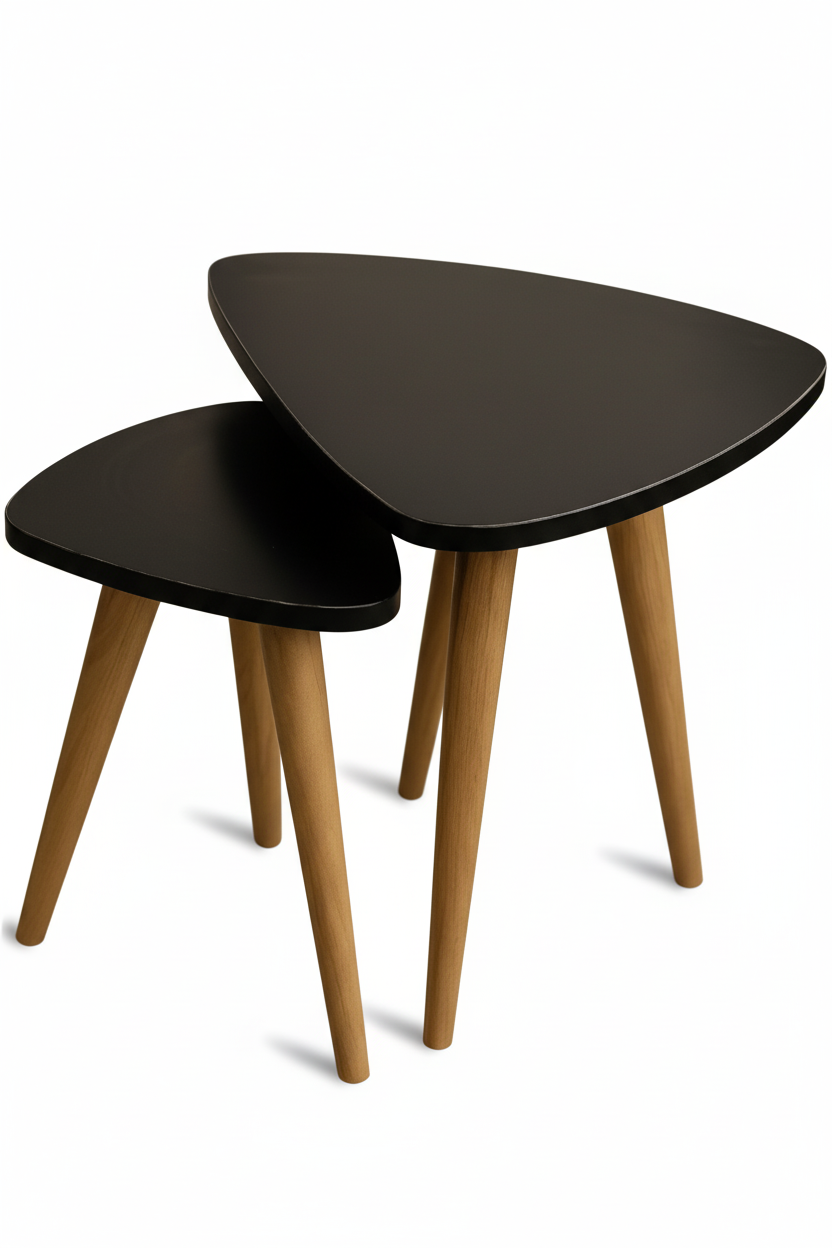 Kona Mid-Century Modern Nesting Coffee Tables – Set of 2