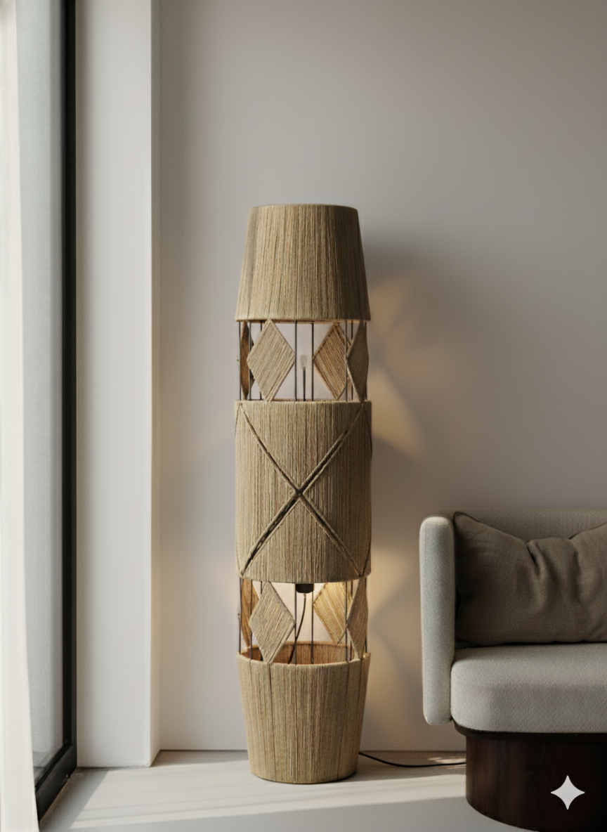 Diamond Boho Style Floor Lamp