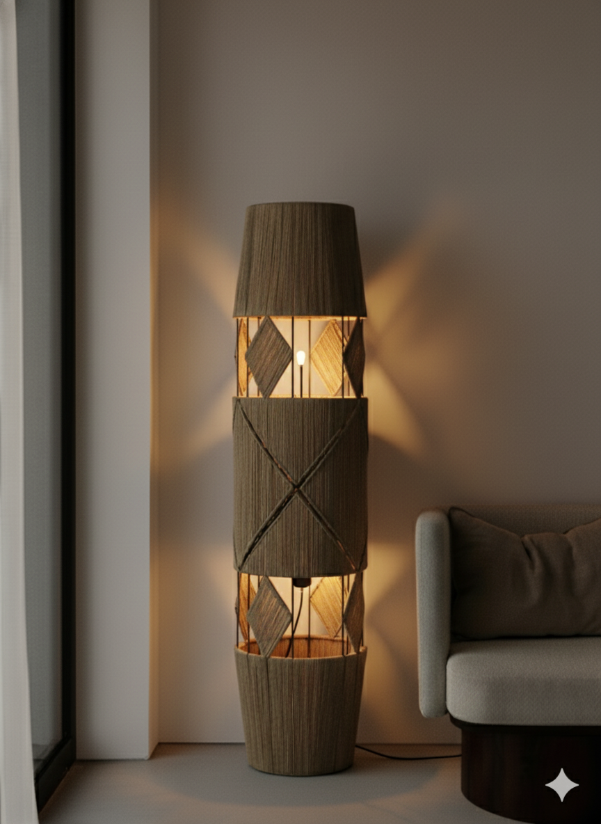 Diamond Boho Style Floor Lamp