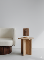 Cinnamon Rope Table Lamp: Textured Cylinder Design