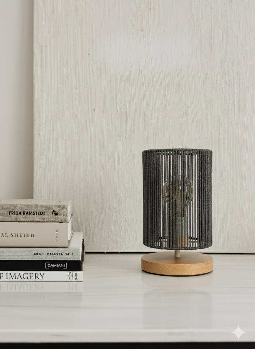Woven Rope Table Lamp: Modern Coastal Accent