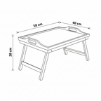 Folding Bed Tray – Marble & Wood Edition