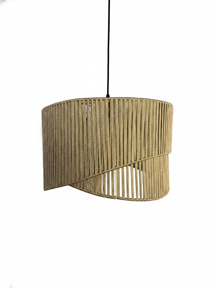 "Helix" Spiral Woven Rope Pendant Light